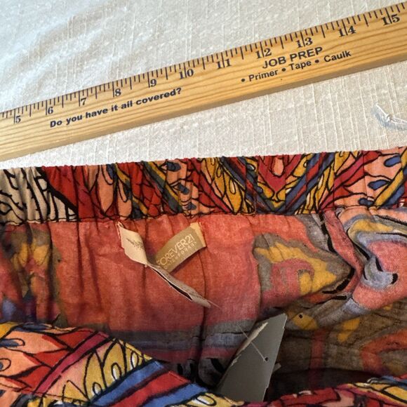 Forever 21 Boho Festival Printed Maxi Skirt Side Slits Women’s Size MEDIUM - NEW - Picture 7 of 10